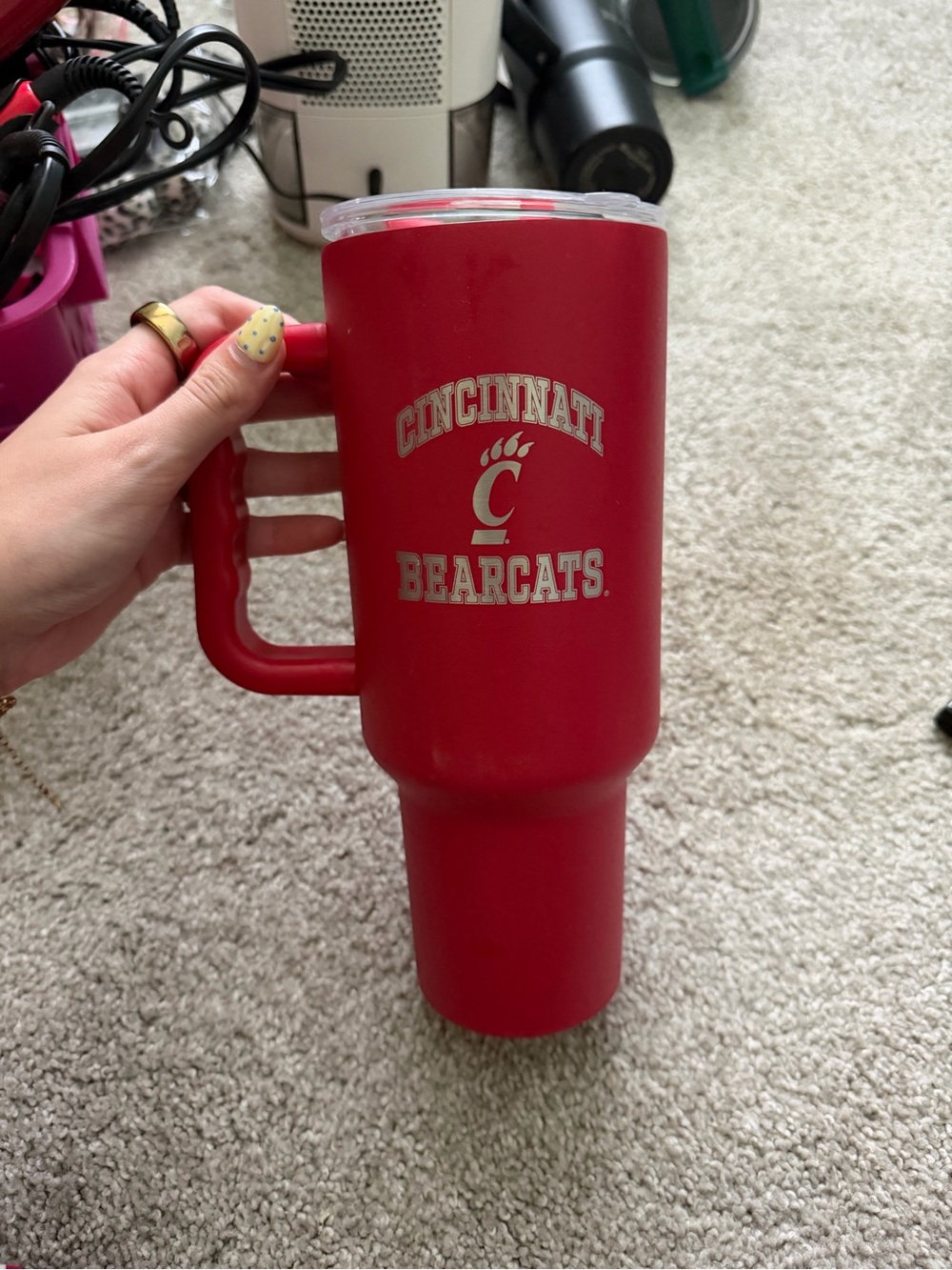 Cincinnati Bearcats Red Insulated Travel Mug with Handle